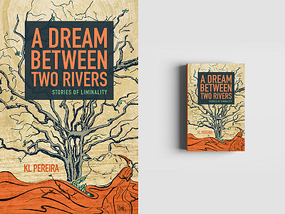 Book Cover Design – A Dream Between Two Rivers book cover cover design illustration mouth red hair river tree water woman wood