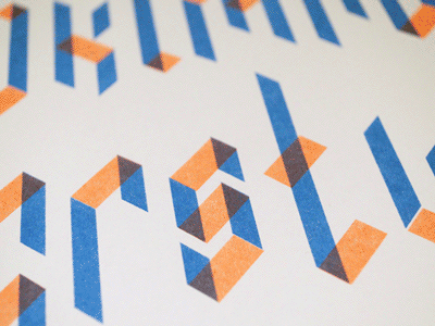 Chroma Gothic risograph type typography