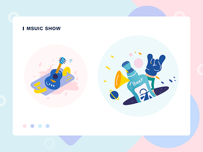 Music show app art branding design flat icon illustration illustrator logo ui