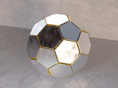 Platonic animation c4d cinema4d gif gold infinity loop motion octane platonic render