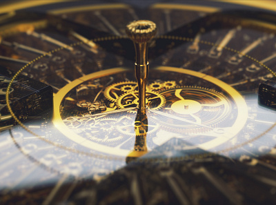 Time Machine blue c4d cinema4d clock design frame glow machine maxonc4d octane render style time yellow