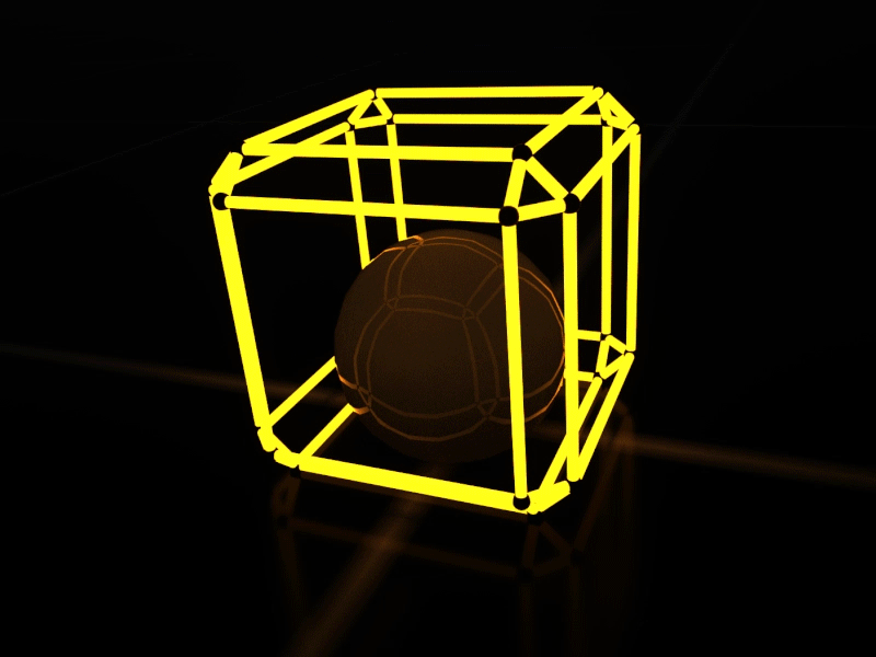 Glow cube glow octane sphere yellow