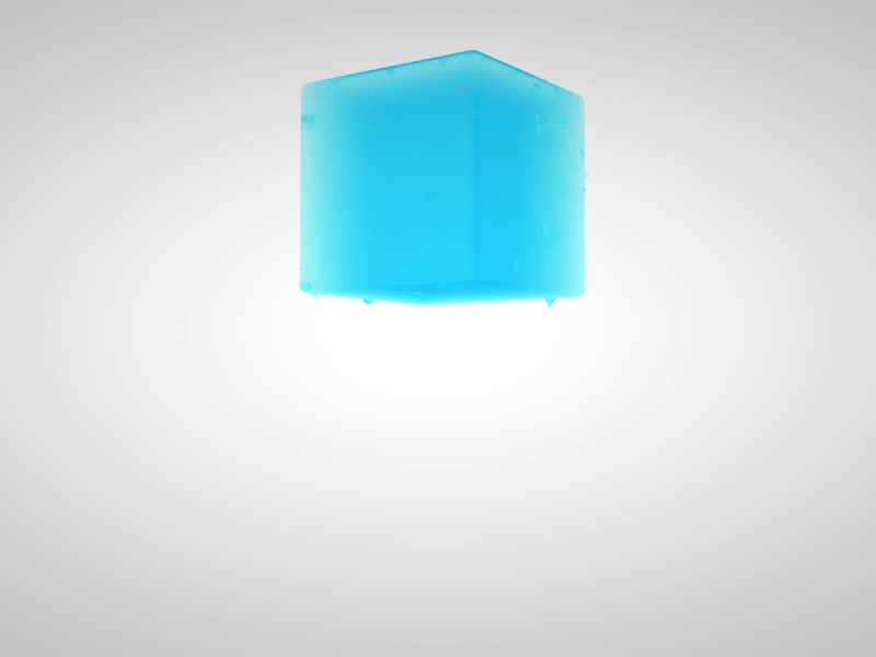 ice cube blue cube hot ice mograph sammer