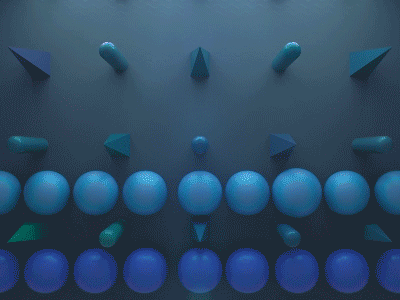 Balls raising up animation balls c4d cinema4d gif loop maxonc4d octane raising render