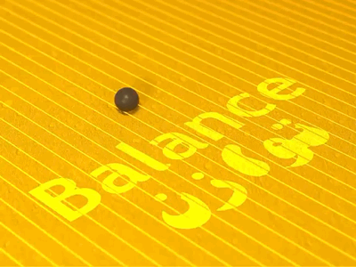 Balance animation balance ball gif loop motion octane render yellow