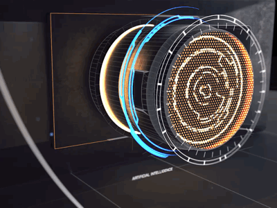 HUD animation design glow hud motion octane render