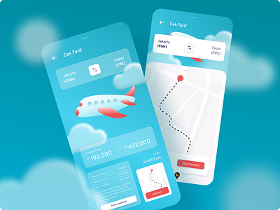 Cek Tarif Exploration application design mobile ui ux
