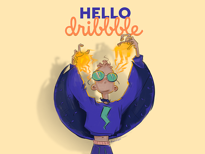 Hello dribble 2d character character design characterdesign colores creativity digitalart digitalpainting flat design illustration kid wizard