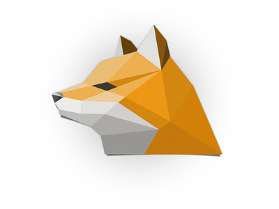 Dribbble fox geo poly