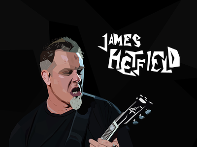 James Hetfield - Low poly illustration background hetfield illustration james low poly