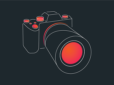 Digital Camera Outline Illustration [for poster]