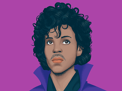 Prince african american digital drawing heroes illustration minneapolis music portrait purple purple rain rock sketch