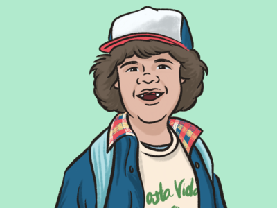 Dustin from Stranger Things barb cute dustin eleven fanart illustration netflix portrait stranger things tv