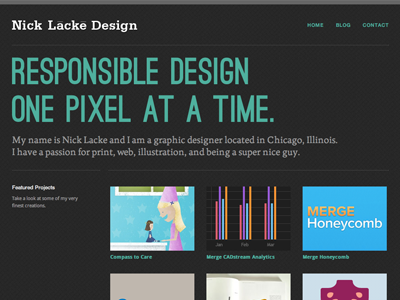 Nick Lacke Design | Online Portfolio Redesign brand design identity portfolio print web