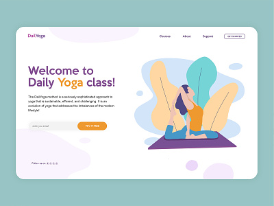 Yoga Course - Landing Page UI