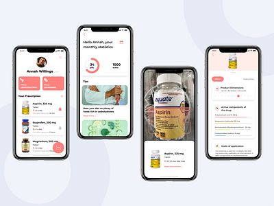 Medication scanner & reminder mobile app android app design drugs ios medical medicine medicine app mobile pills ui ux