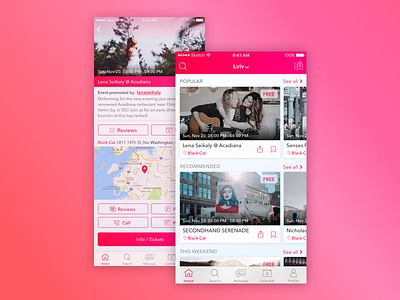 Events app concept deals events ios mobile ui ux