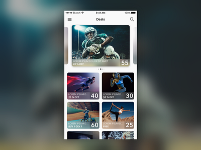 Concept of the deals app deals ios ux