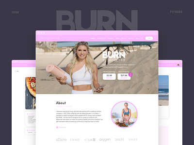 Burn fitness shopify ui ux web wordpress