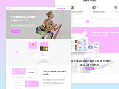 Website for BURN: Rebecca Louise Fitness mobile app android app design fitness ios mobile ui ux web