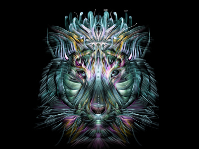 lion animal colourful design doodle drawing fashion illustration king lion portrait t-shirt