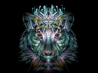 lion animal colourful design doodle drawing fashion illustration king lion portrait t shirt