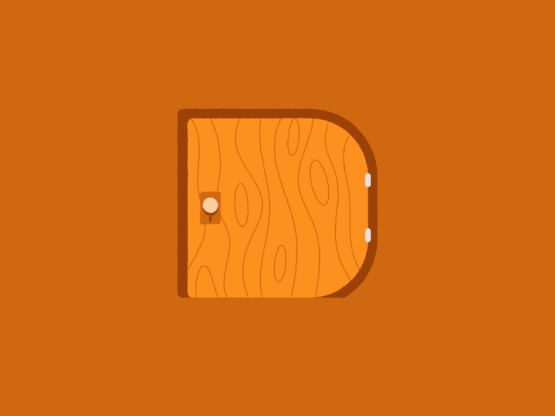 Day 3 / "D" for Door 36 days of type 36day b animation cat door illustration motiongraphics texture