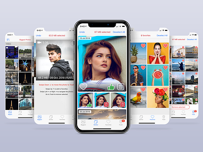 Phone Cleaner for Media Files application cleaner design duplicates ios iphone mobile app sketch ui ux