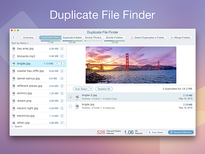 Duplicate File Finder app design application design duplicate duplicate files mac mac app ui utilities ux