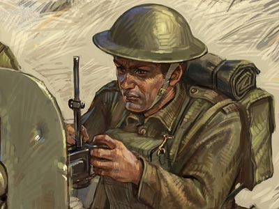 Tommy 1940 battle gun machine soldiers vickers vickers machine gun war