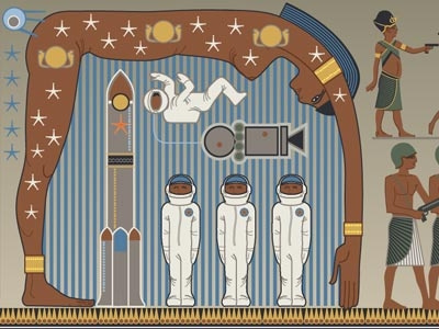 Variations on the theme of Ancient Egypt. ancient egypt astronaut net nut rocket space stars style styling