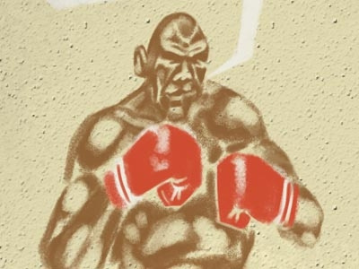 Stand Up! boxer boxing bum gaffiti knockout