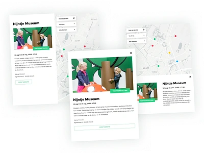 UIT op de kaart - UI Design app data design gis map mapviewer marker modal museum nijntje point popup tags tool typography ui utrecht ux web