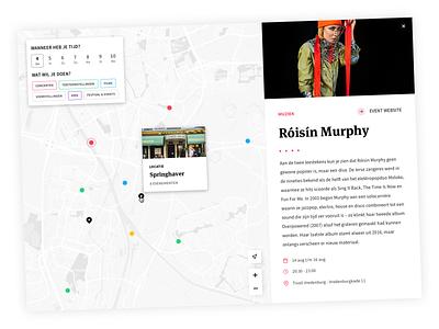 UIT op de kaart - UI Design app appdesign branding coding data design flat gis icon illustration map mapviewer marker museum tool typography ui uitagenda ux web