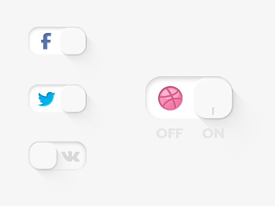 Switches dribbble facebook ios social networks switch switches twitter