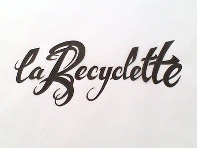La Recyclette black ink letter pen vintage