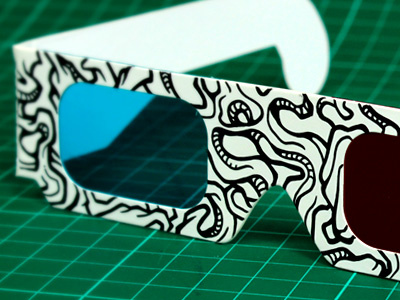 Anaglyphe glasses drawing glasses