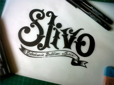 Slivo Type black drawing ink type