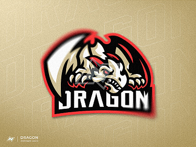 Dragon Gaming Mascot Logo dragon dragon logo dragons esports esports logo for sale gaming logo gaming logos mascot logo premade logo