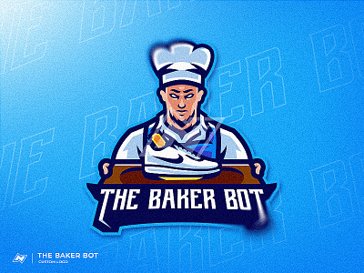 The Baker Bot Logo Project baker baker logo bakery bakery logo chef chef logo esports esports logo gaming mascot mascot logo