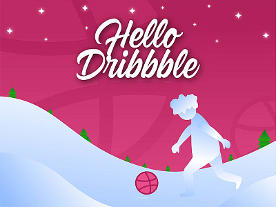 Hello Dribbble Christmas christmas ball dribbble hello dribbble illustration ilustrations ilustrator logo logodesigns ui
