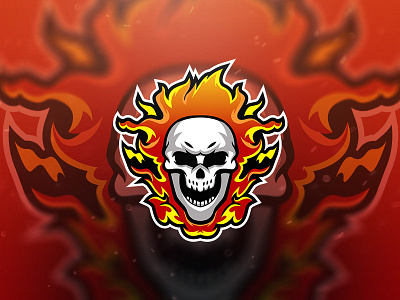 Ghost Fire Esport Logo branding esport esportlogo esports logo fire gaming ghost logo logo design logodesign mascot mascot design mascot logo mascotlogo team