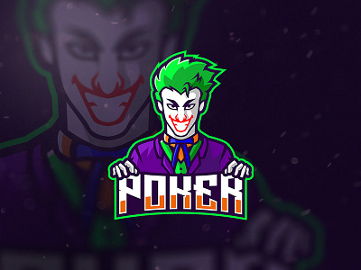 The Joker Esport Mascot Logo batman esport esport logo esportlogo esports esports logo joker logo logo design mascot mascot logo poker villain