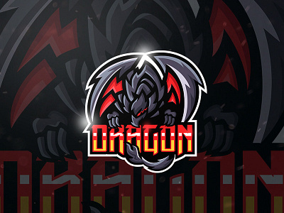 Black Dragon draco dragon esport esport logo esportlogo esports esports logo esports mascot gaming logo logo design logodesigner mascot mascot logo team