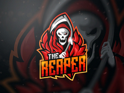 The Reaper esport esport logo esportlogo esports esports logo esports mascot game gaming logo logo design logodesign mascot mascot logo reaper skull the reaper