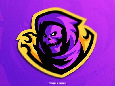 The Reaper Esport Logo | Reaper Mascot logo demon devil mascotlogo reaper reaper logo skull