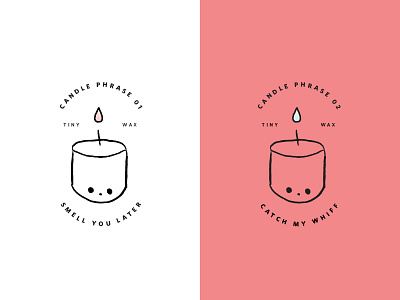Smell You Later badge candle cute handdrawn kawaii logo logodesign whitney whitneyfont