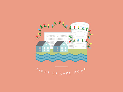 Light Up Lake Nona badge chirstmas holiday home homes lake lights neighborhood orlando peach waves