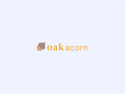 Oak Acorn acorn fall helvetica icon icondesign logo logodesign orange pastel plant plants quarto