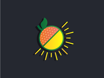 Orlando badge florida fruit icon logo orange orlando sun